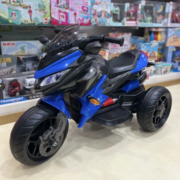 Moto Électrique 3 Roues Bleu Tout-Terrain 12V