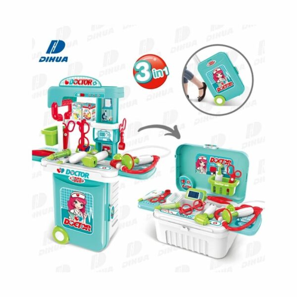 Set de Docteur Évolutif 3-en-1 avec Chariot & Valisette