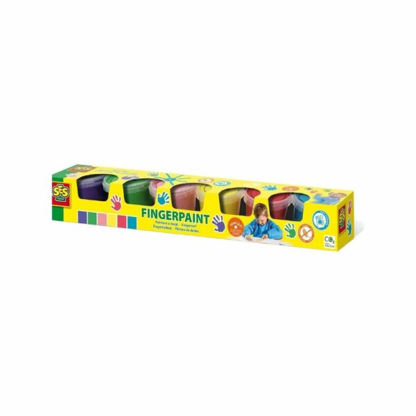 Coffret Peinture au Doigt SES Creative (6 Couleurs x 120 ml)