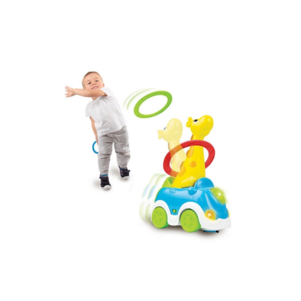 Voiture Lumineuse avec Girafe & Jeu d'Anneaux (Dès 18 mois)