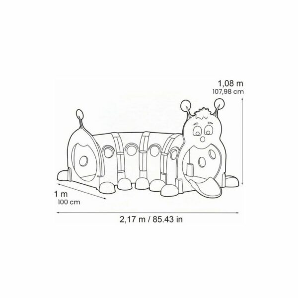 Grand Chenille Tunnel de Jeu Modulable (1,78m / FEBER)