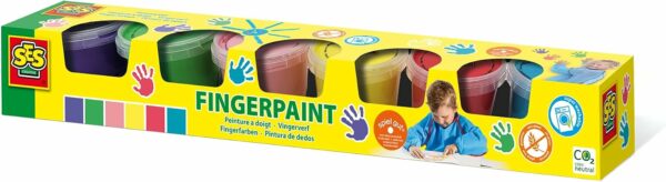 Coffret Peinture au Doigt SES Creative (6 Couleurs x 120 ml)