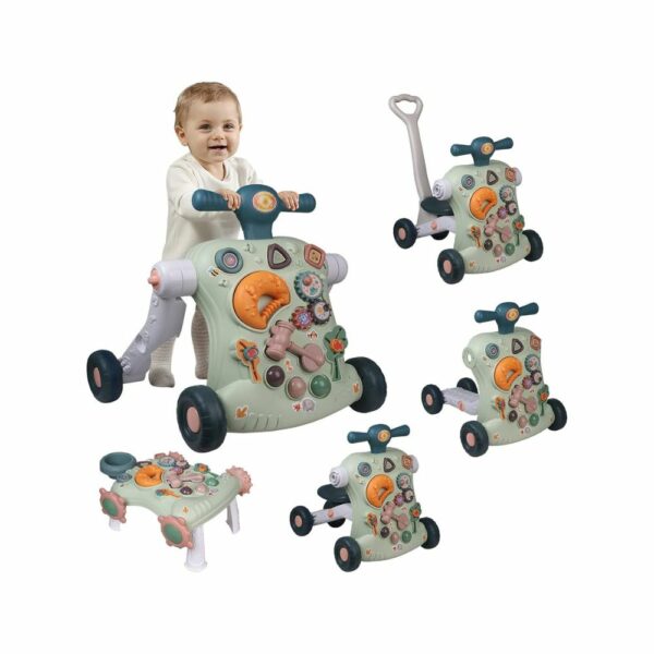 Trotteur Évolutif Multi-Activités 5-en-1 (Vert)