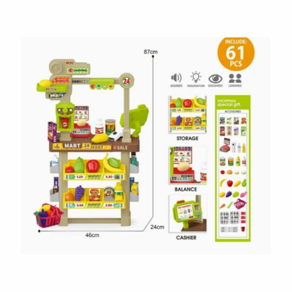 Supermarché & Caisse Enregistreuse (61 Pièces)