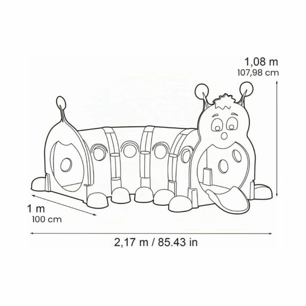 Grand Chenille Tunnel de Jeu Modulable (1,78m / FEBER)