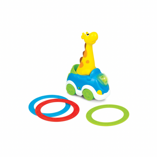 Voiture Lumineuse avec Girafe & Jeu d'Anneaux (Dès 18 mois)