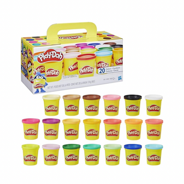 Untitled design Pack pâte à modeler colorée Géant (20 Pots)