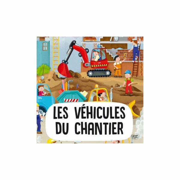 Coffret Livre & Puzzle Géant - Les Véhicules du Chantier