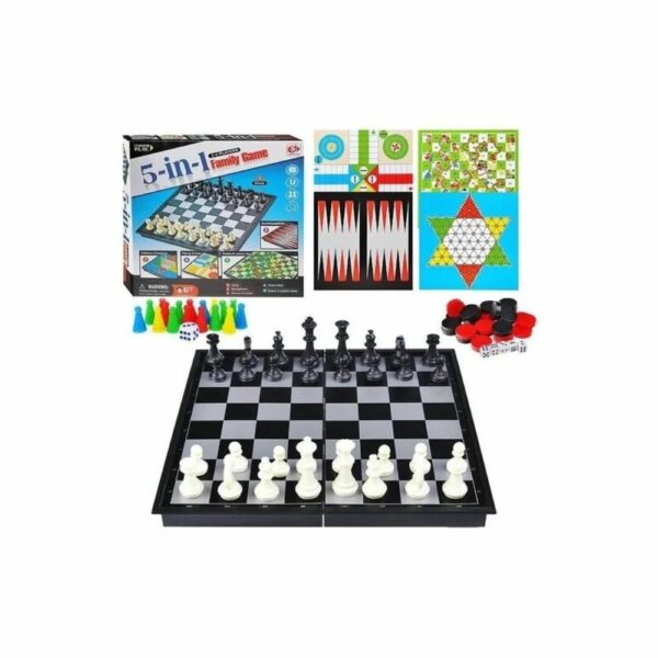 Coffret de Jeux de Société Modulable 5-en-1 Portatif