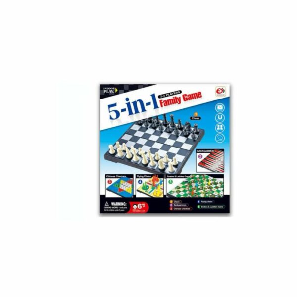 Coffret de Jeux de Société Modulable 5-en-1 Portatif