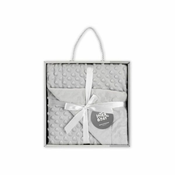 Couverture Douceur Bébé Interbaby 80x110 cm - Gris