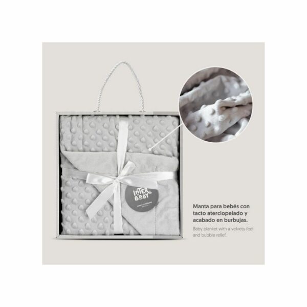 Couverture Douceur Bébé Interbaby 80x110 cm - Gris