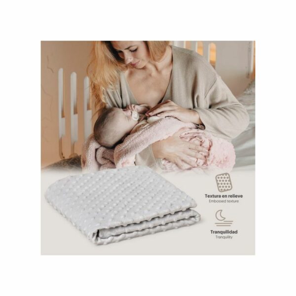 Couverture Douceur Bébé Interbaby 80x110 cm - Gris
