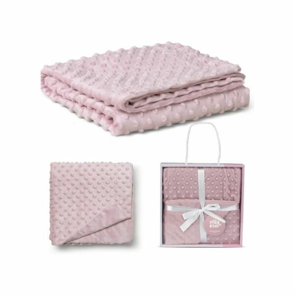 Couverture Douceur à Relief Bulles Interbaby 80x110 cm - Rose