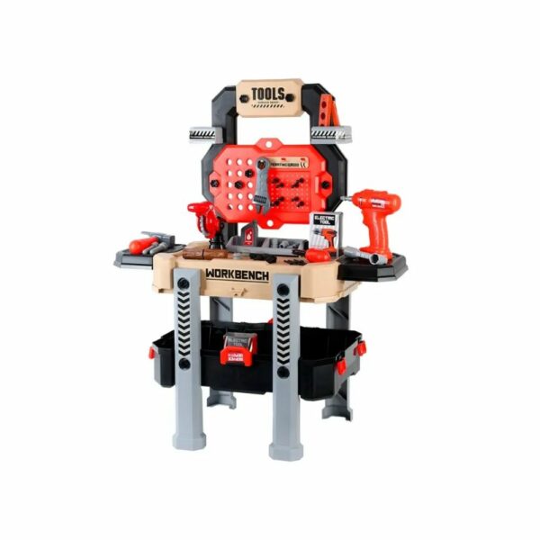 Établi de Bricoleur Mobile 2-en-1 avec Boîte d'Outils (78 Pièces ) 
