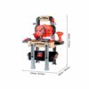 Établi de Bricoleur Mobile 2-en-1 avec Boîte d'Outils (78 Pièces ) 