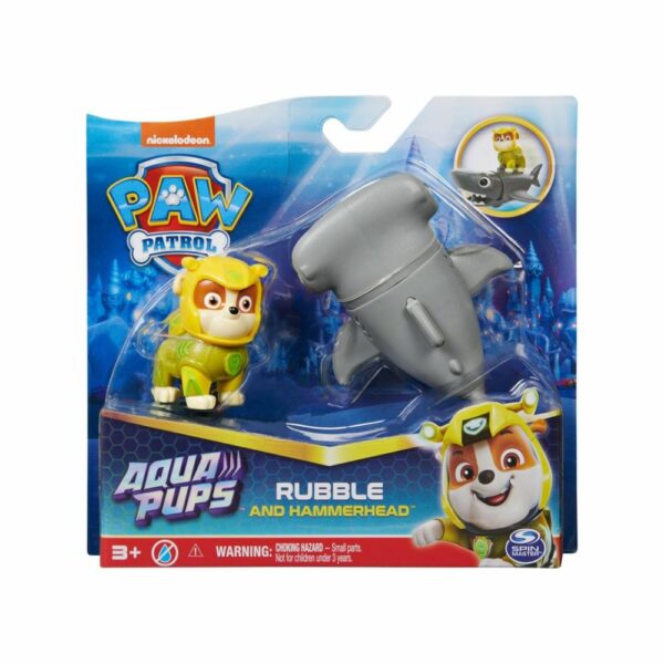 Figurine Rubble & Requin-Marteau Paw Patrol Aqua Pups