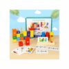 Jeu D'Empilage & Calcul Montessori 5-en-1 en Bois