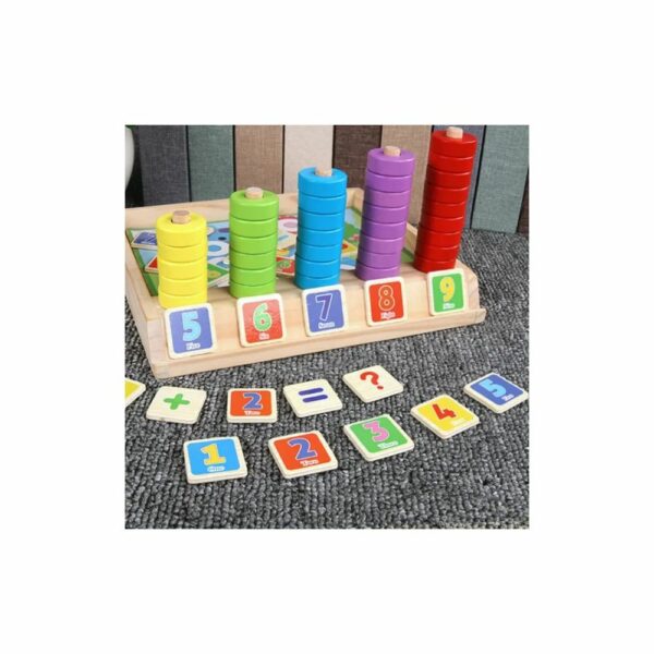 Jeu d'Encastrement Éducatif & Calcul Mental - Pions Colorés