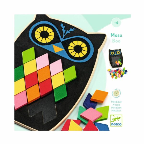 Jeu de Mosaïque en Bois Mosa Boo – Djeco (Dès 3 ans)
