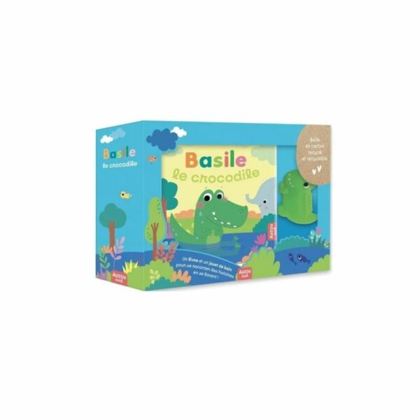 Livre & Jouet de Bain Crocodile Cracheur d'Eau