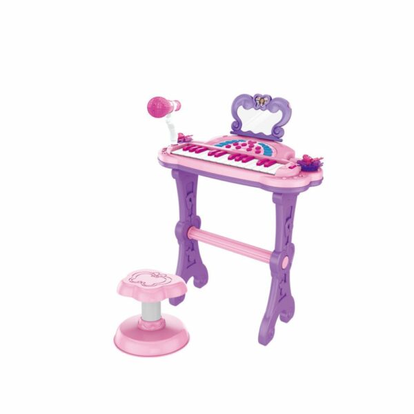 Mini Piano Électronique avec Tabouret & Micro Karaoké (Dès 18 mois)