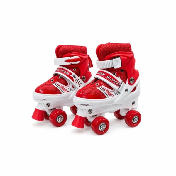 Patins à Roulettes 4 Roues Ajustables rouge ( Livraison offerte )