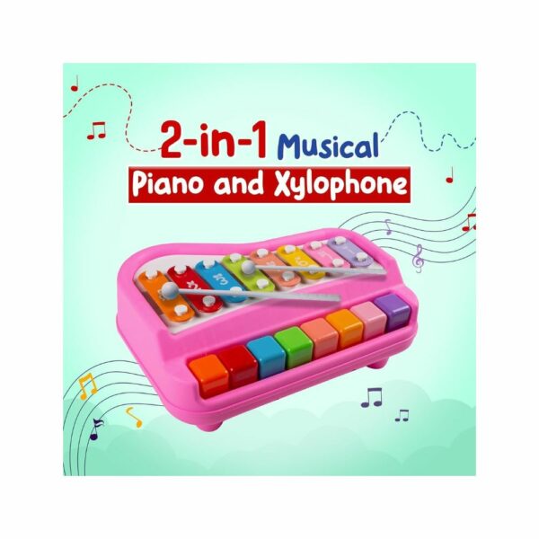 Piano & Xylophone Musical 2-en-1 Arc-en-Ciel