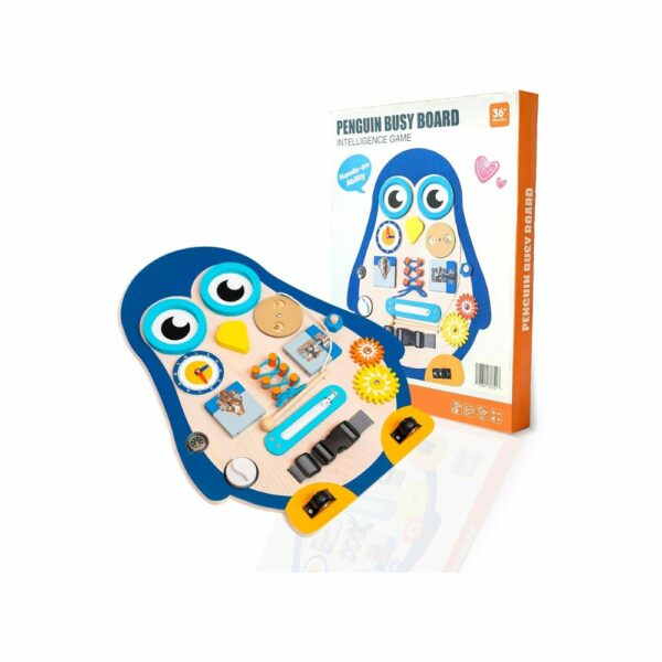 Planche d'Activités Montessori "Pingouin" en Bois ( Livraison gratuite )