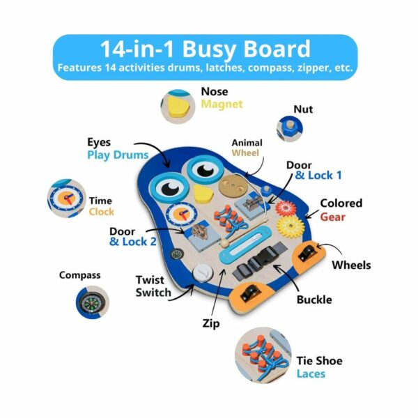 Planche d'Activités Montessori "Pingouin" en Bois ( Livraison gratuite )