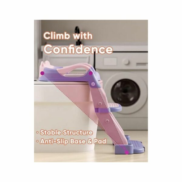 Réducteur de Toilettes 3-en-1 avec Échelle violet ( Livraison offerte )