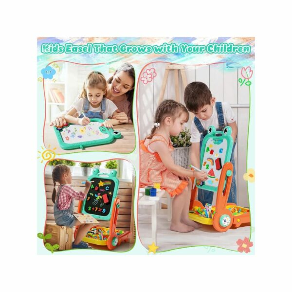 Tableau d'Apprentissage 4-en-1 Ajustable 2 Tableau d'Apprentissage double face Ajustable (Dès 3 ans)
