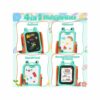 Tableau d'Apprentissage 4-en-1 Ajustable 3 Tableau d'Apprentissage double face Ajustable (Dès 3 ans)