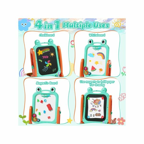 Tableau d'Apprentissage 4-en-1 Ajustable 3 Tableau d'Apprentissage double face Ajustable (Dès 3 ans)