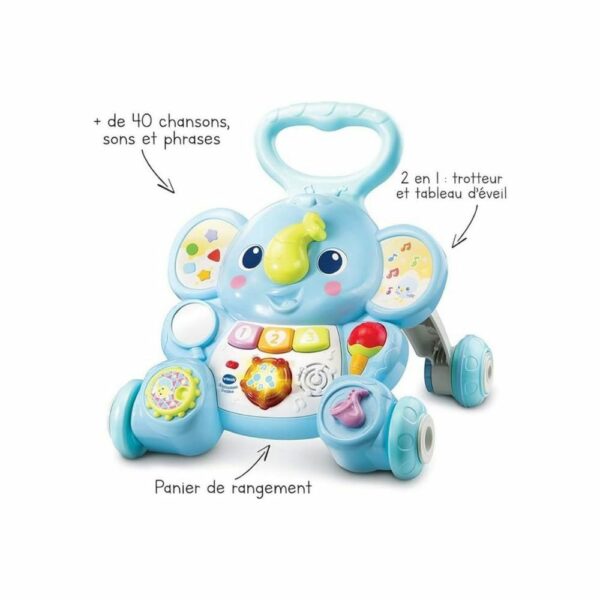 Trotteur Éléphant Parlant & Musical avec Freinage (9-36 mois)