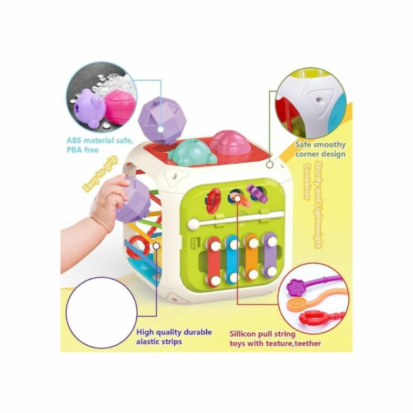Cube d'Activités Montessori & Sensorielles 7en1