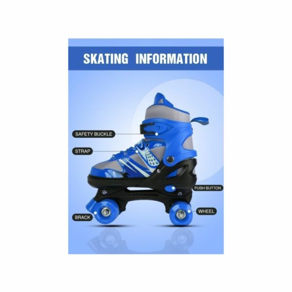 Patins à Roulettes Ajustables Bleu 31-34 ( Livraison offerte )