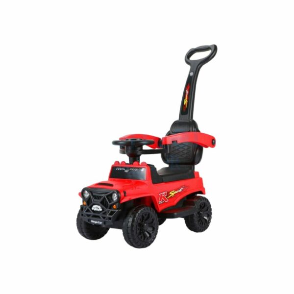 Porteur & Auto-Pousseur Évolutif 2en1 avec Canne Parentale rouge